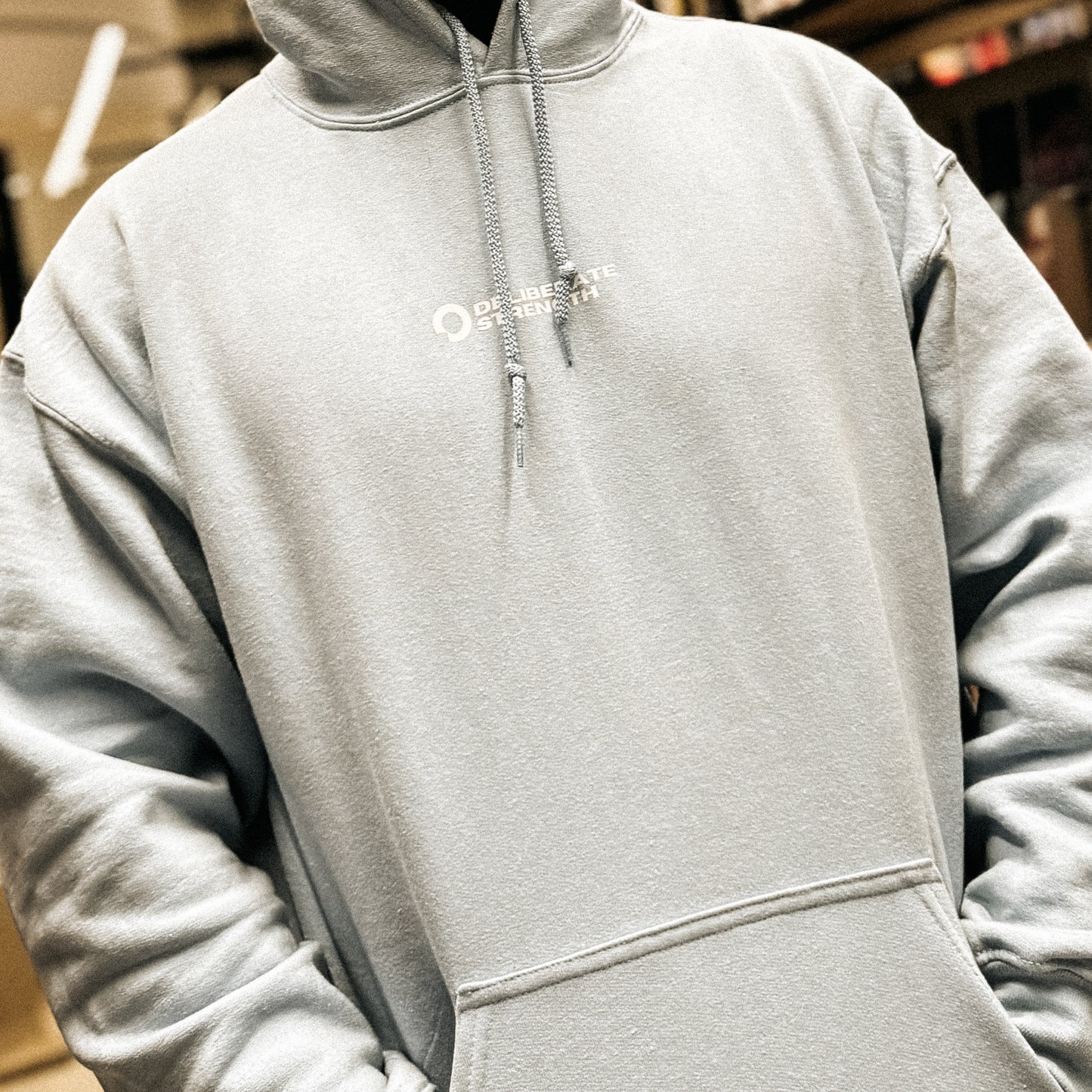 Big Logo Hoodie - babyblauw